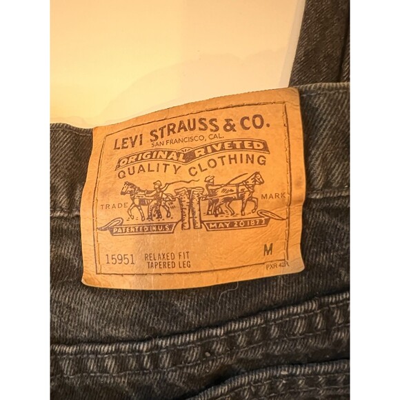 Levis 950 Relaxed Fit Tapered Leg Orange‎ Tab Black Jeans 90’s USA VTG 14 Reg M - Picture 14 of 14